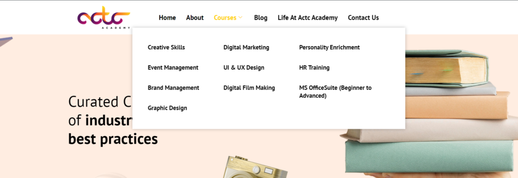 Courses at ACTC Academy